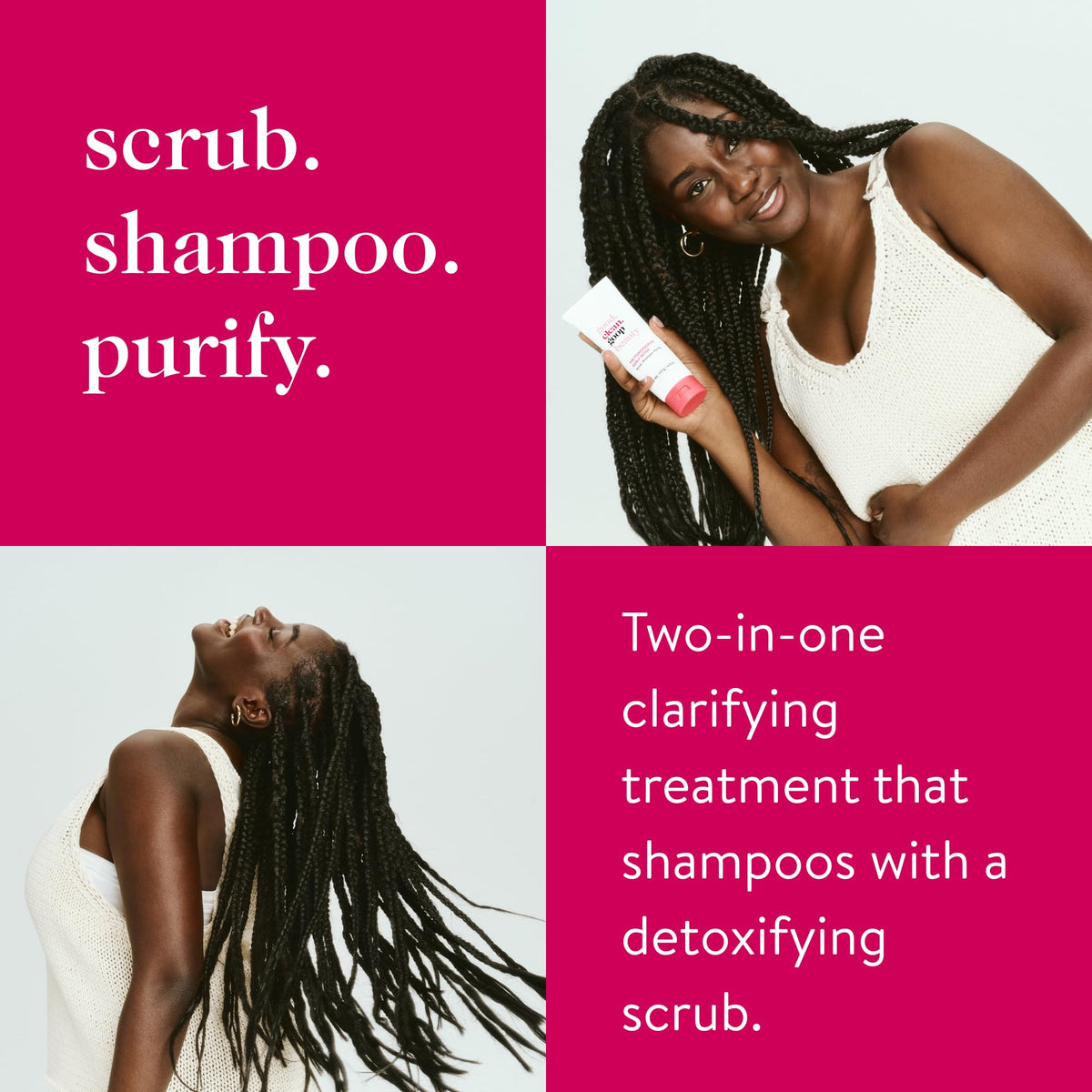 Powerscrub shampoo foam lather demonstrates scalp purification