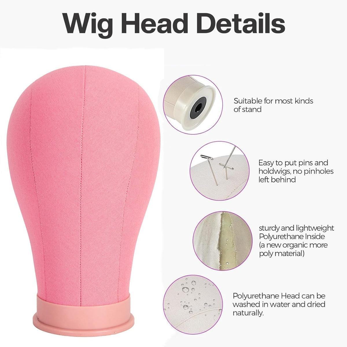GOODColla canvas head with adjustable stand enables easy positioning during styling