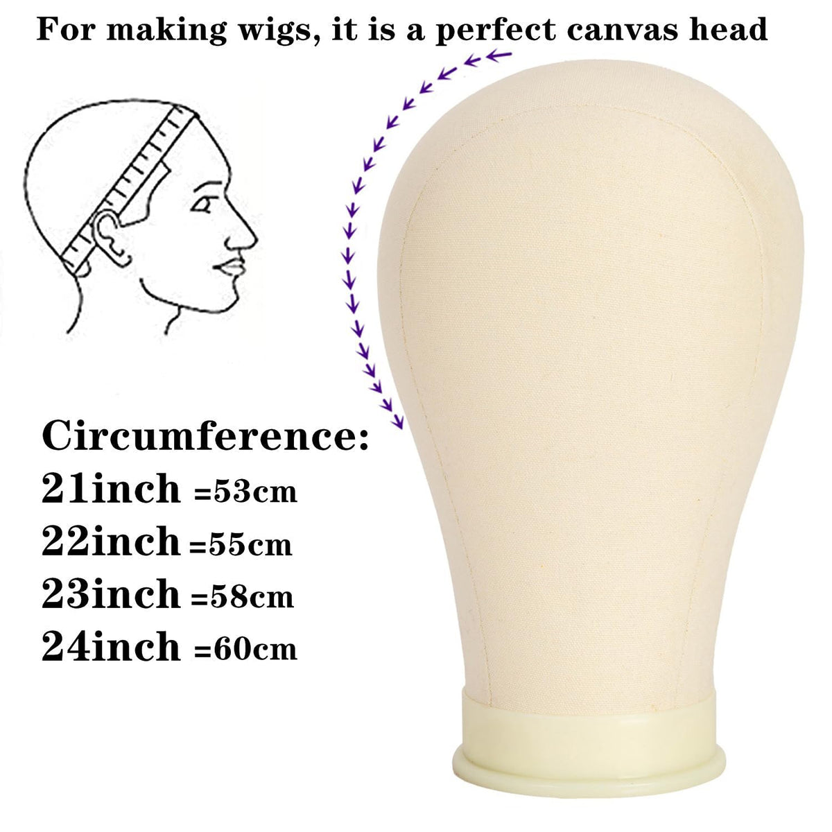 GOODColla concave-base canvas head ready for wig clamps and tripod mounts