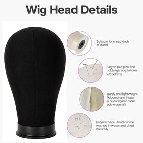 GOODColla T-pins for precise wig placement on canvas head