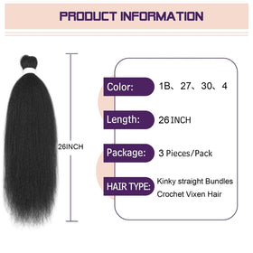Goodear heat-style crochet-hair 26inch allows quick curling or straightening for on-the-go looks.