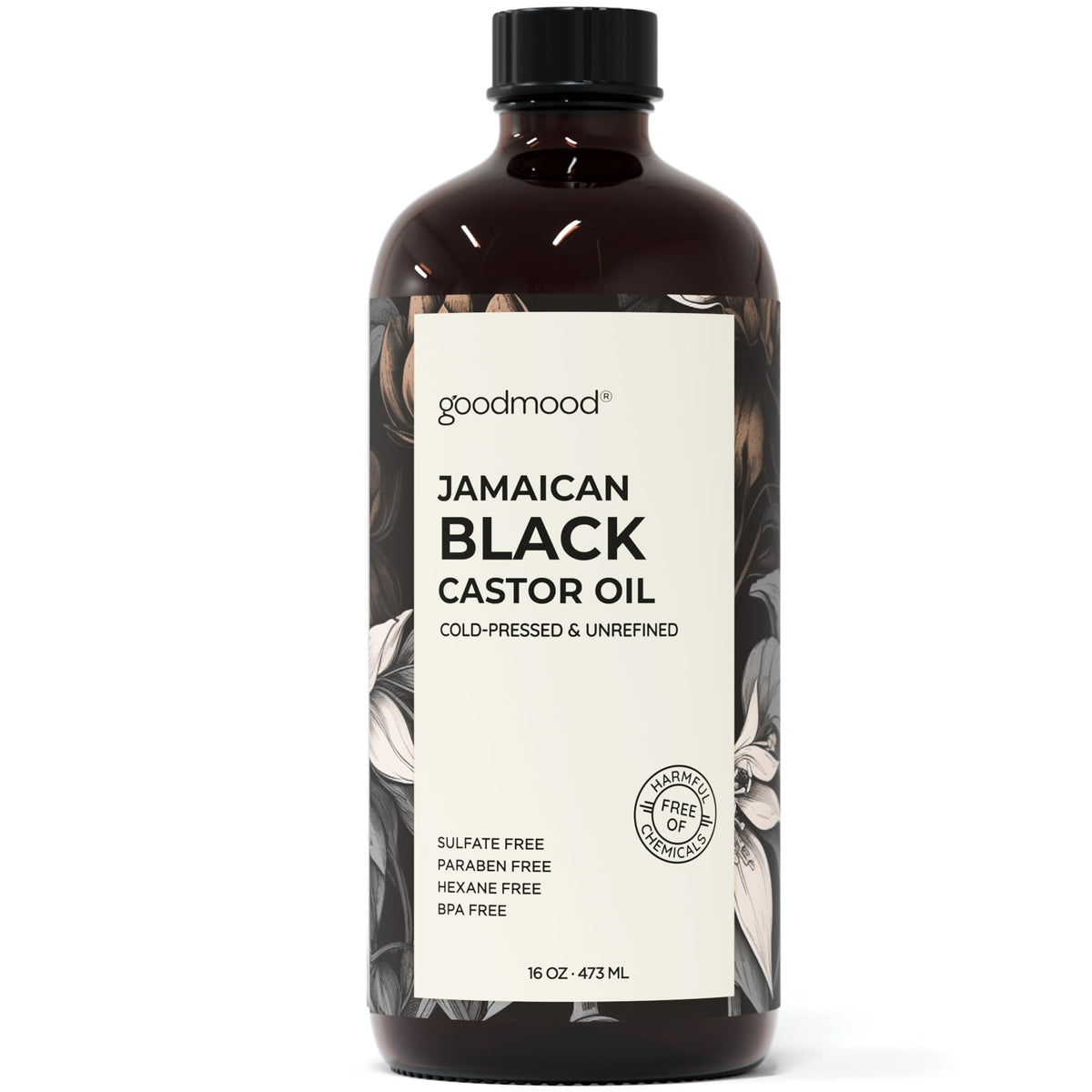 GOODMOOD Jamaican Black Castor Oil bottle for hair growth and scalp nourishment