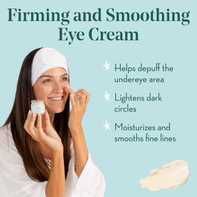 GOODNESS VEGAN Eye Cream caffeine depuffing around the eyes.