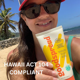 Goodspread fragrance-free sunscreen bottle designed for sensitive skin daily use.