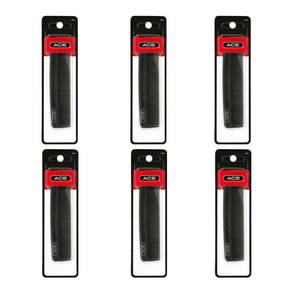 Goody Ace Classic Pocket Comb in black finish for precise on-the-go styling.