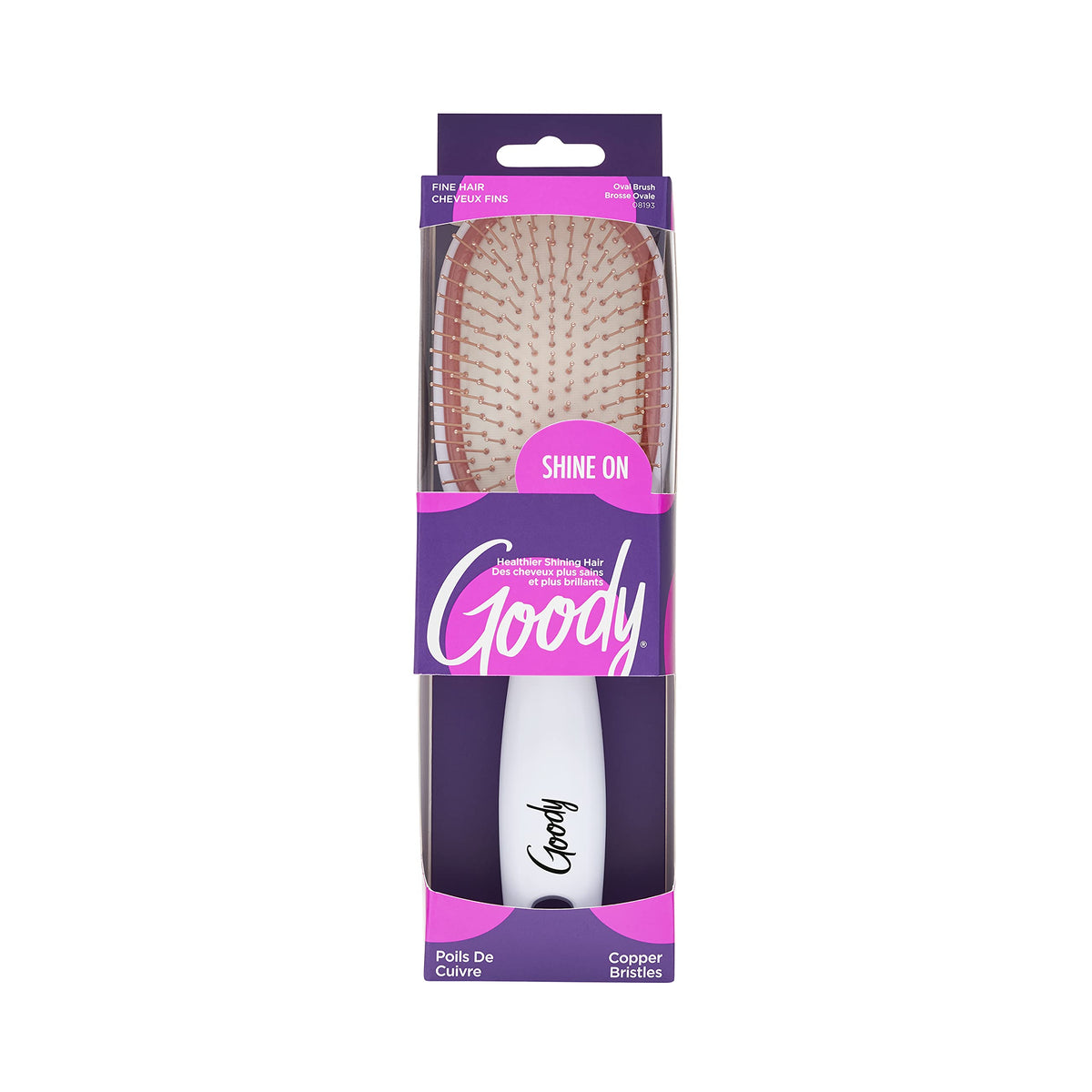 Goody Clean Radiance oval cushion brush for comfortable detangling on all hair types