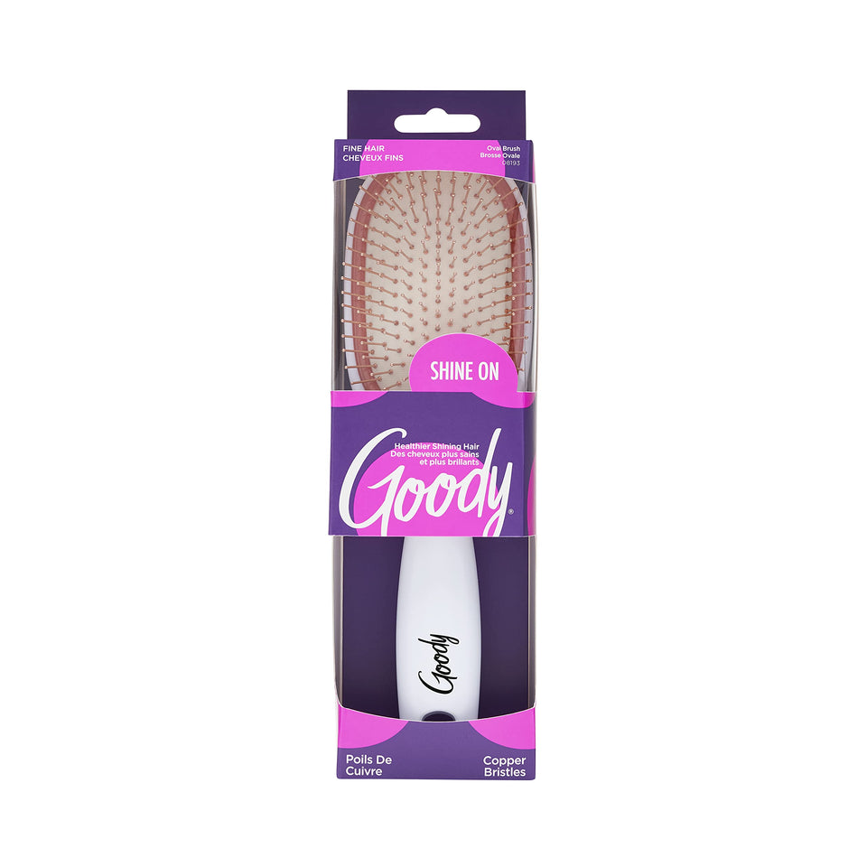 Goody Clean Radiance oval cushion brush for comfortable detangling on all hair types