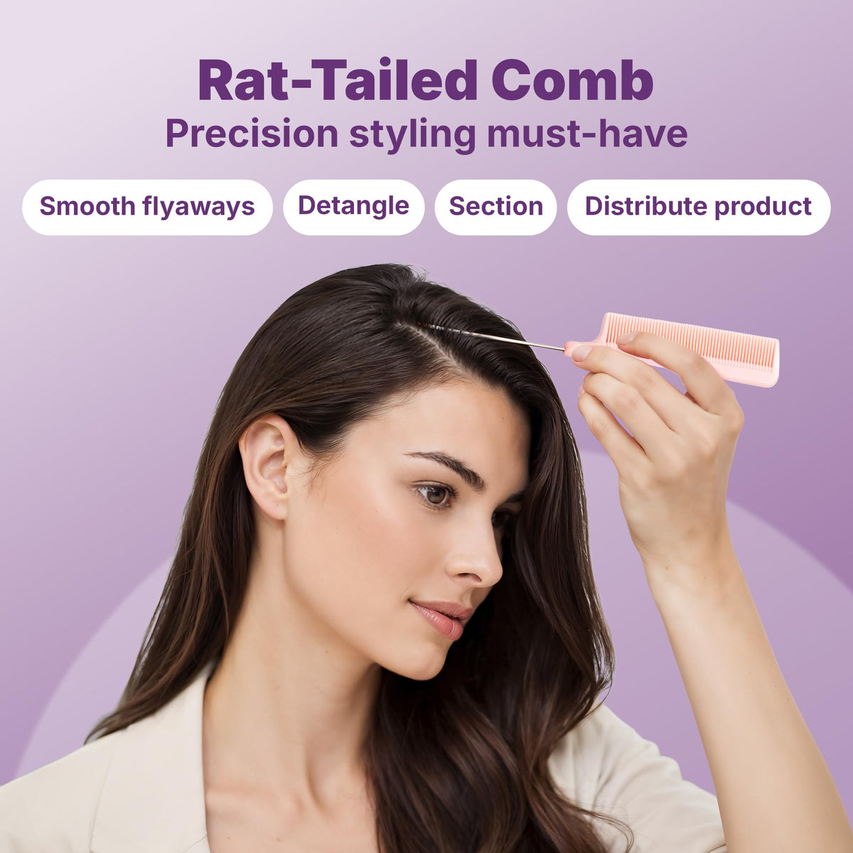 Goody brush in hand demonstrates smooth styling and comfortable grip