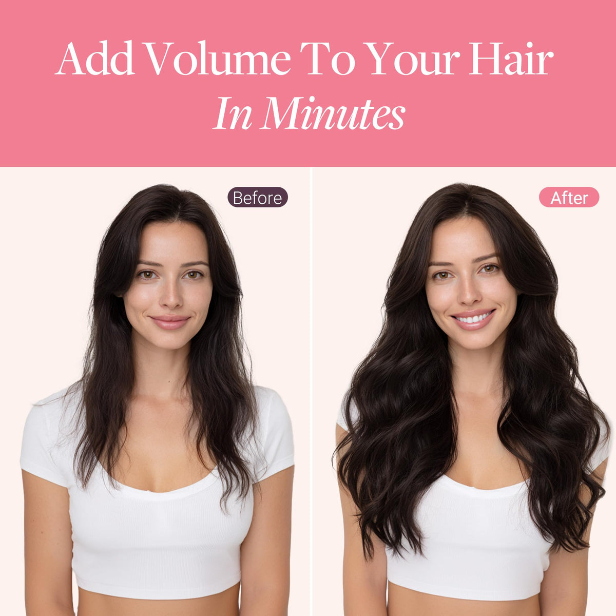 GOO GOO clip-ins for easy, glue-free application.