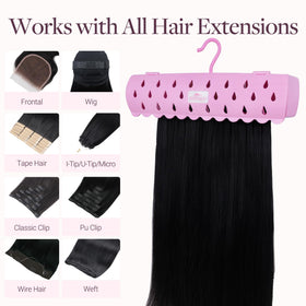 GOOGOO store display usage helps salons organize extensions neatly