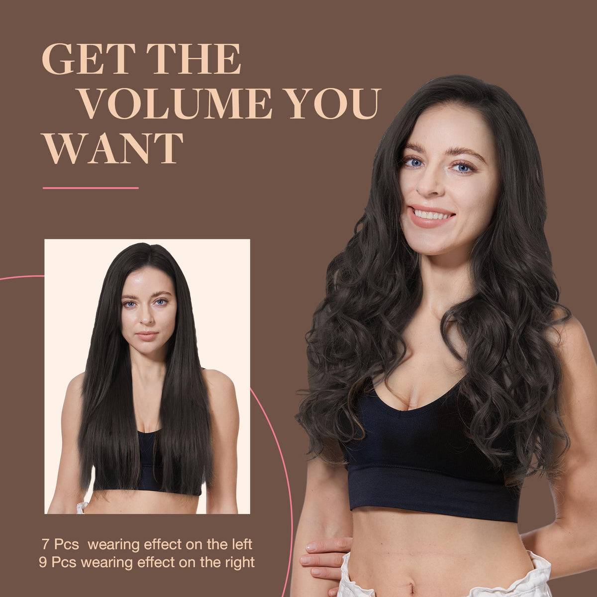 GOO GOO natural thickness options provide full looks with 2-3 sets.