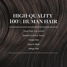 GOO GOO clip-in extensions ready for straightening or curling at home.
