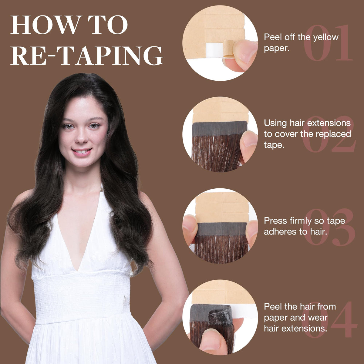 GOO GOO 22 inch straight extensions with glossy, silky texture.