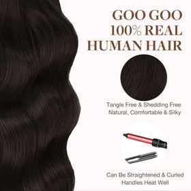 GOO GOO extensions can be heat-styled up to 250°F for curls.