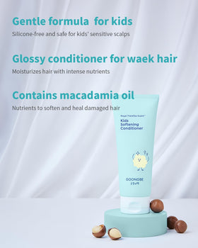 GOONGBE conditioner fragrance close-up highlights allergen-free scent.