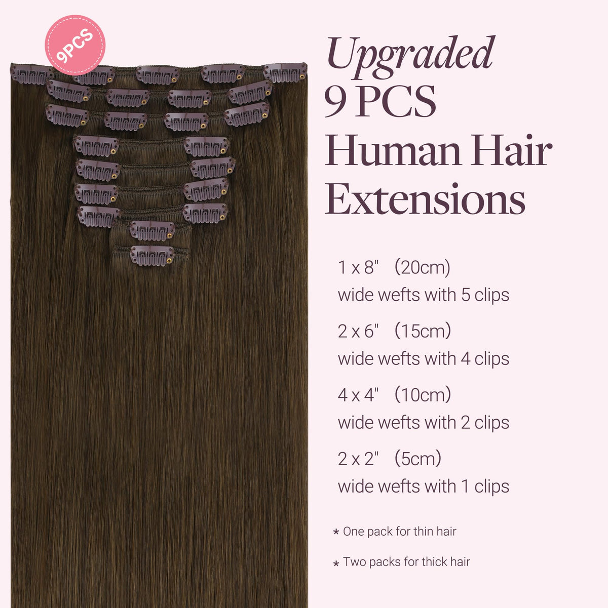 GOO GOO silicone-backed clips provide comfortable, secure wear in clip-in extensions.