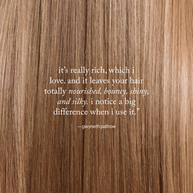 Goop Amino Acid Conditioner hair with shine and body after use.