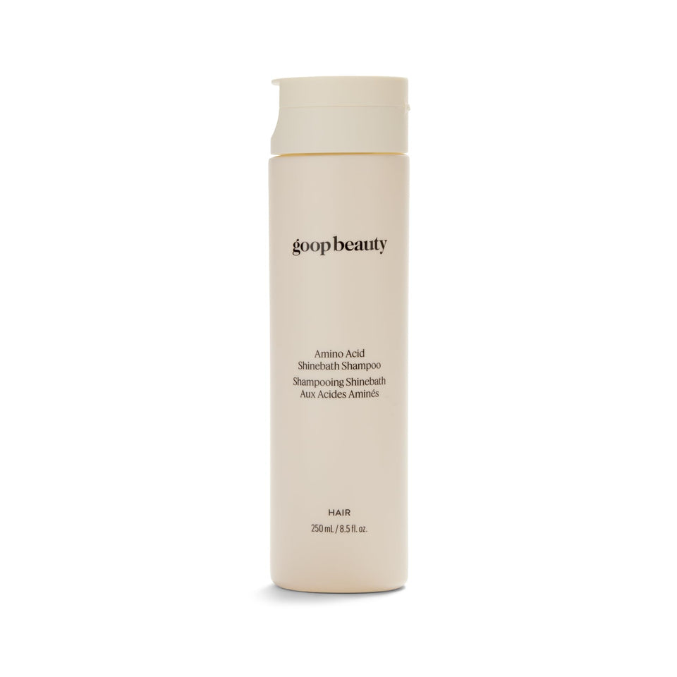 Goop Amino Acid Shampoo bottle front with frankincense and sandalwood scent for daily cleansing