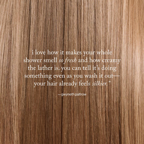 Paraben- and sulfate-free badge on Goop shampoo packaging