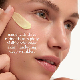 Goop Beauty 3x Retinol Serum label closeup highlighting clean packaging.
