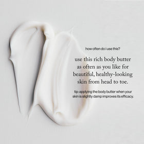 Goop Beauty Body Butter botanicals image emphasizes caviar lime, jojoba, mulberry leaf
