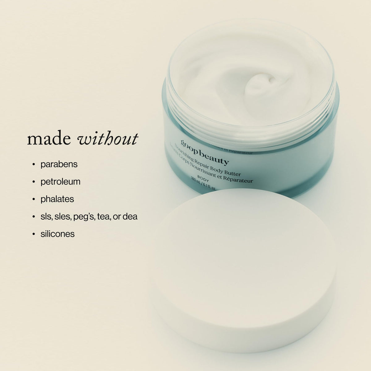 Goop Beauty Body Butter routine shot evokes spa-like self-care