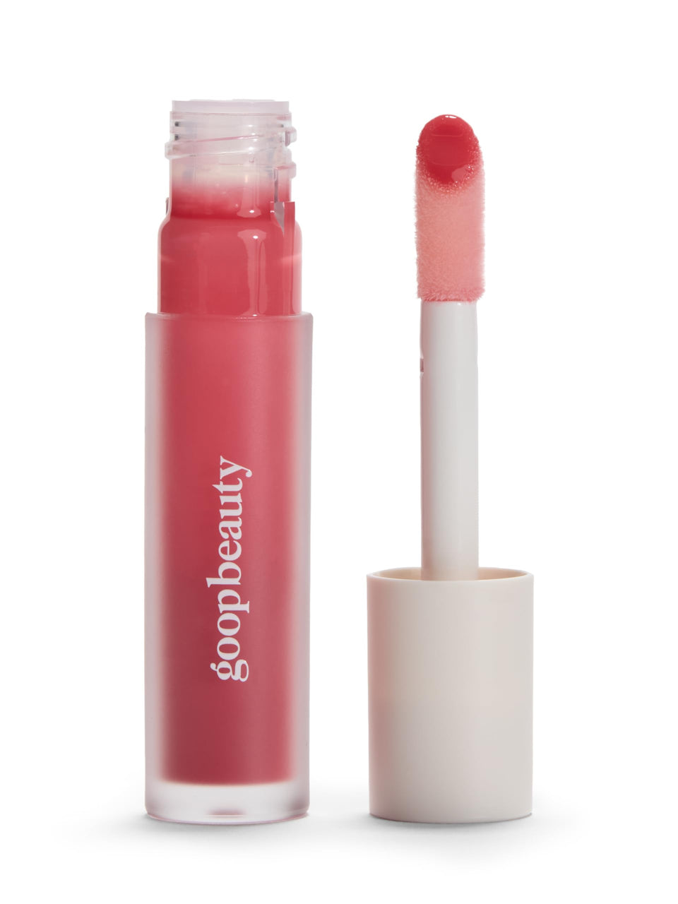 Goop Hydra-Barrier Gel Gloss tube showcasing hydrating lip care in sleek packaging.