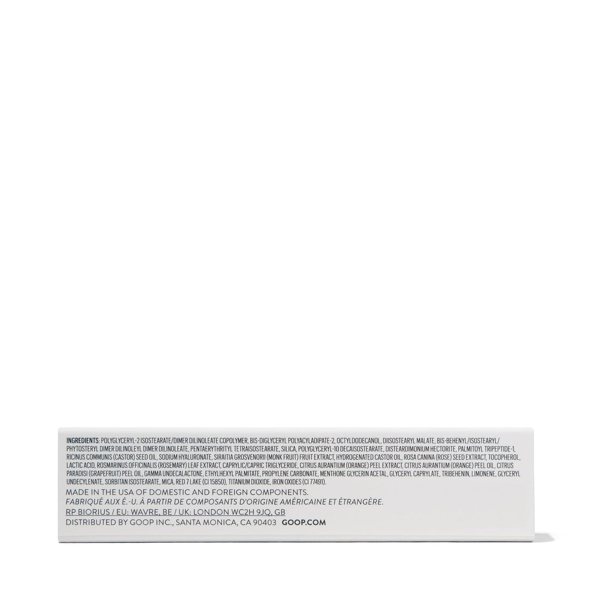 Goop Beauty Hydra-Barrier Gel Gloss close-up of formula with hyaluronic acid and vitamin E