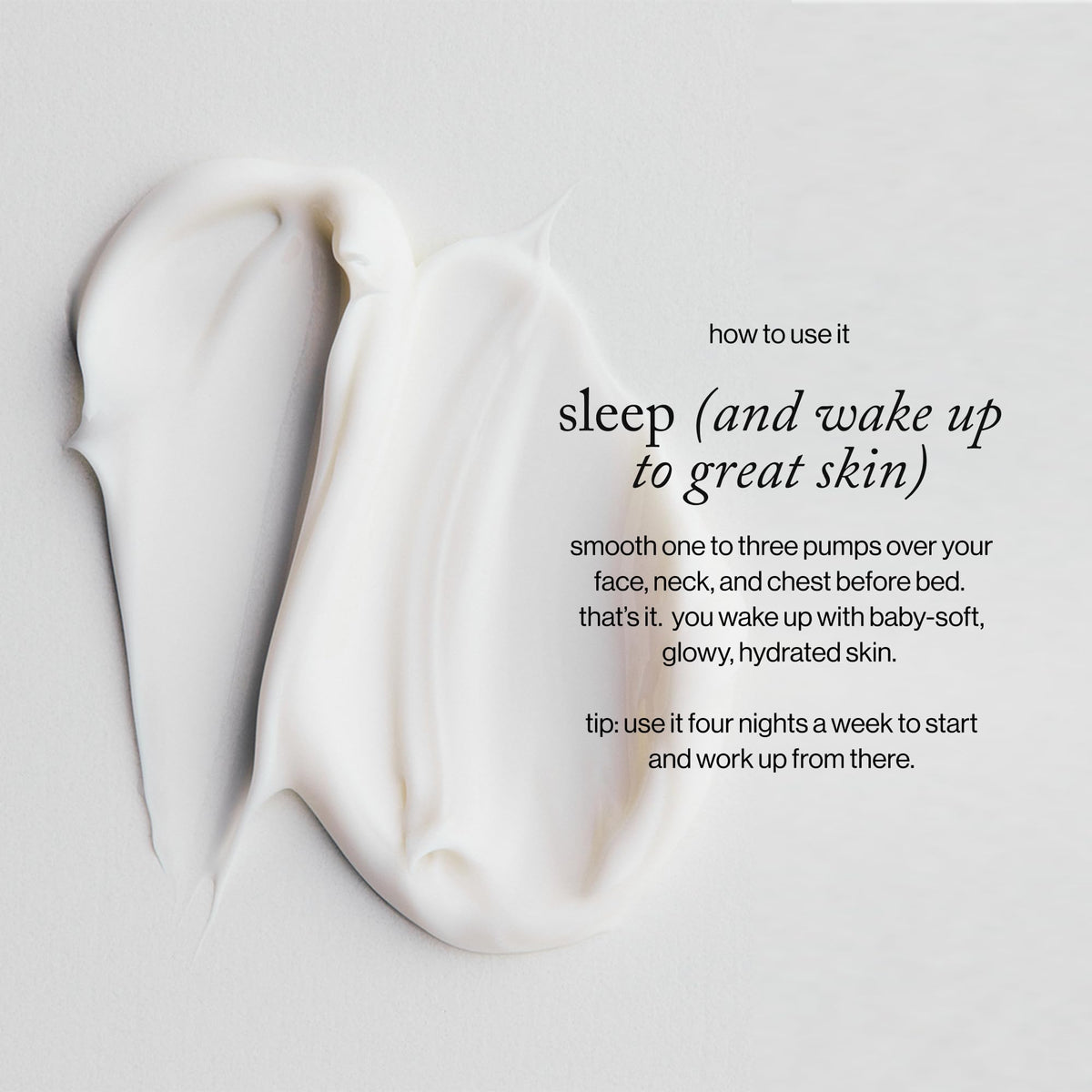 Goop Beauty Sleep Milk Serum ingredients featuring glycolic and lactic acids