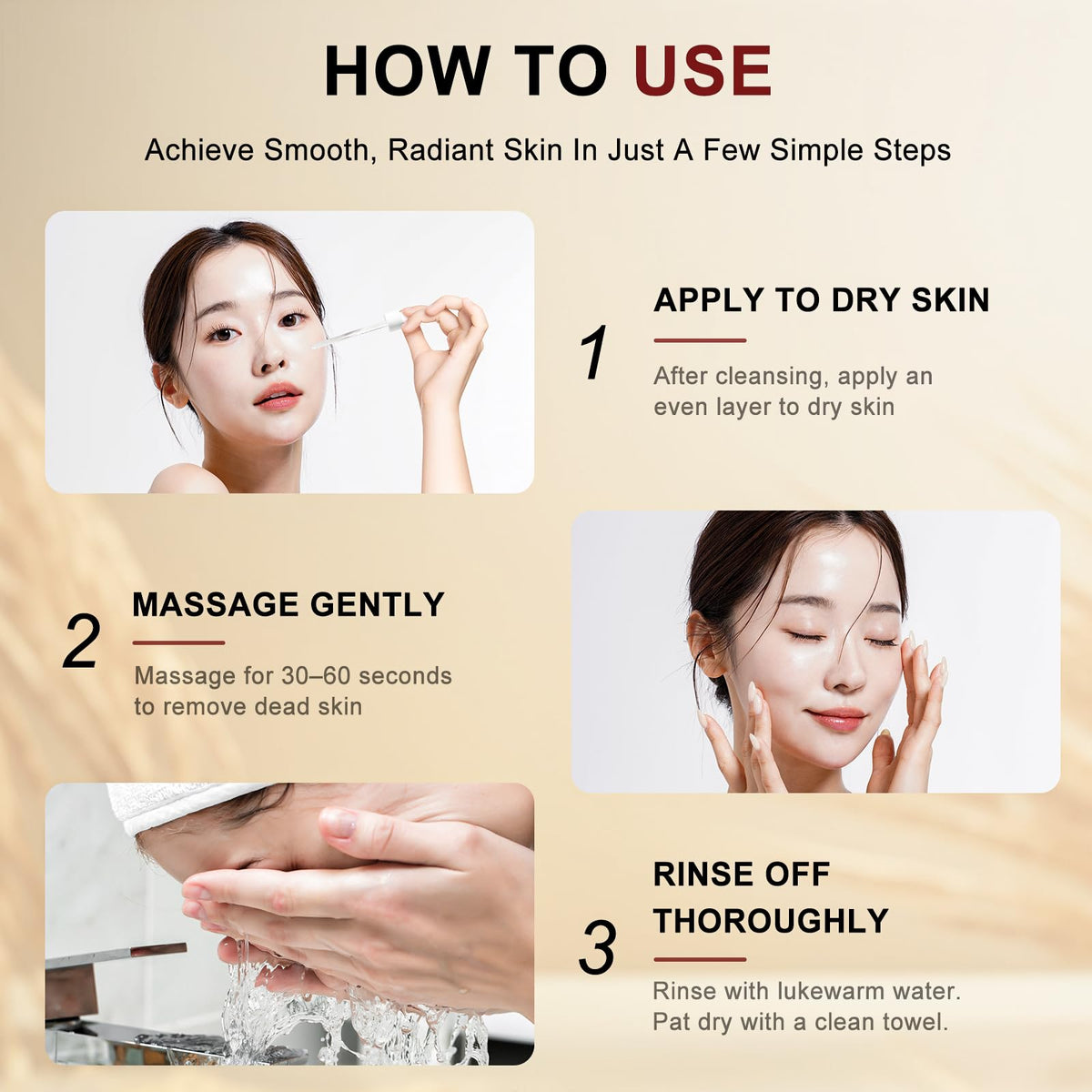 Goorly Centella Asiatica and Licorice botanicals soothing the skin.