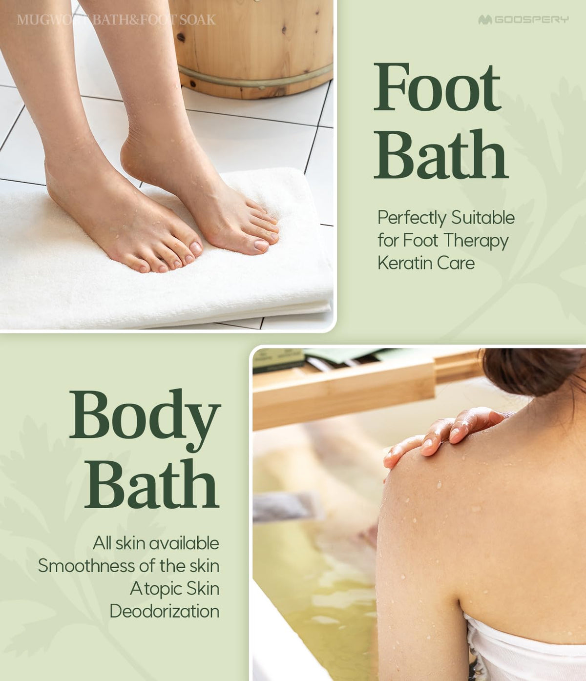 GOOSPERY easy-to-use home spa sachet delivers a quick, relaxing soak.