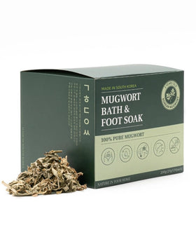 GOOSPERY Korean Mugwort Bath Sachet 10-pack for a soothing ritual and relaxation.