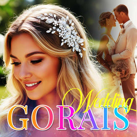 GORAIS crystal hair piece fits updos with graceful, bendable design.