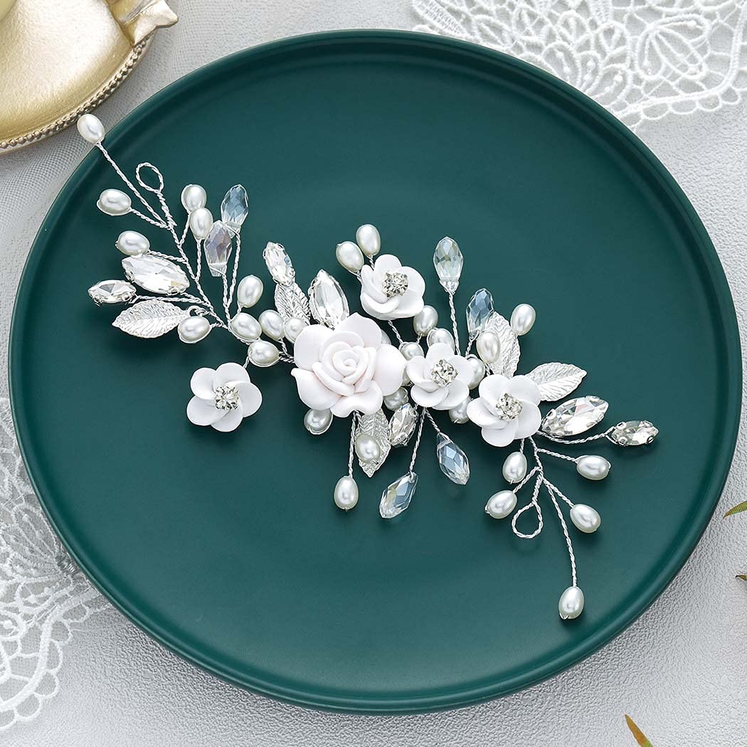 GORAIS flower hair vine for brides adds ceremony charm