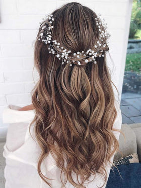 GORAIS first communion headpiece with silver floral detail for ceremonial elegance