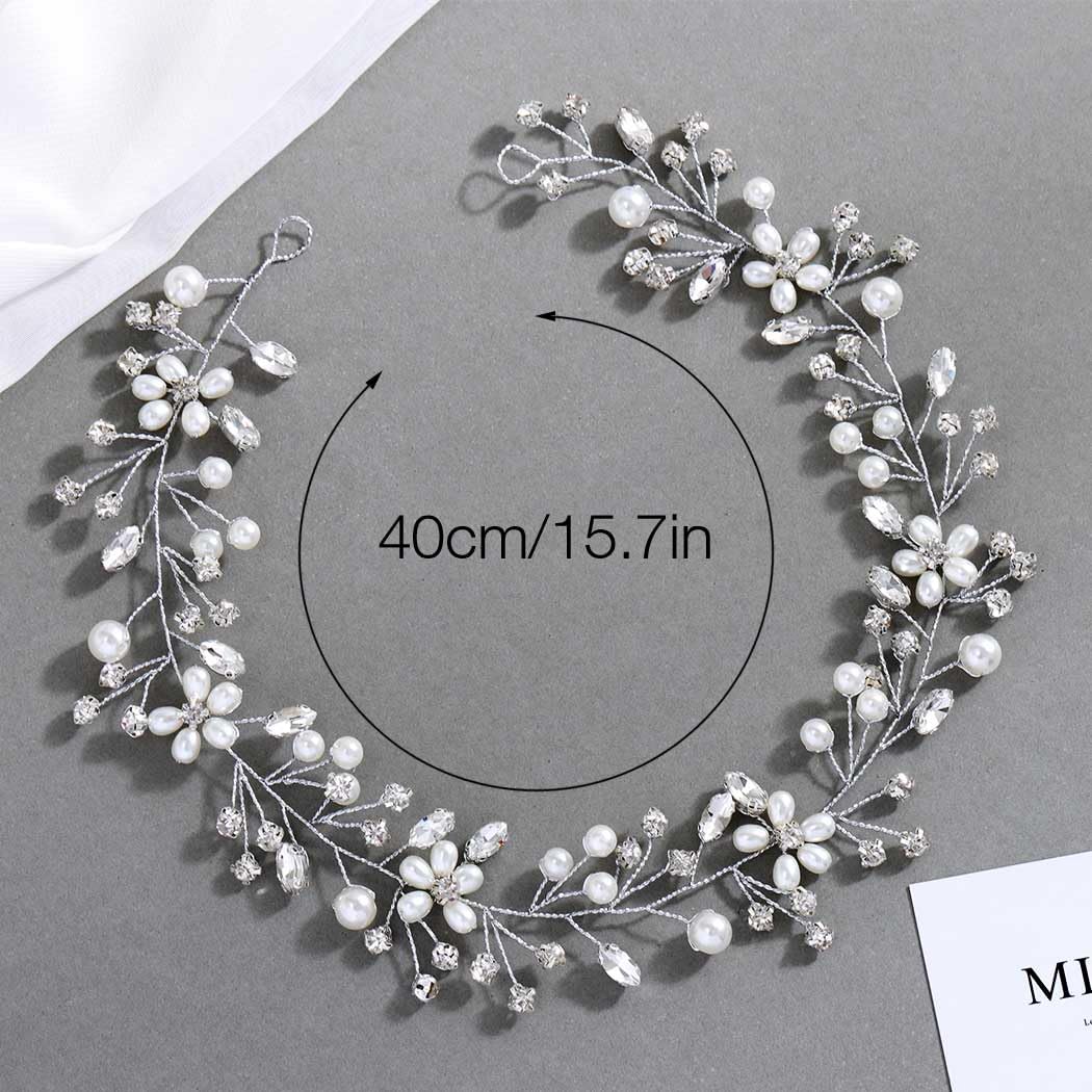 GORAIS wedding hair accessory showcasing a 40 cm flexible band in updo