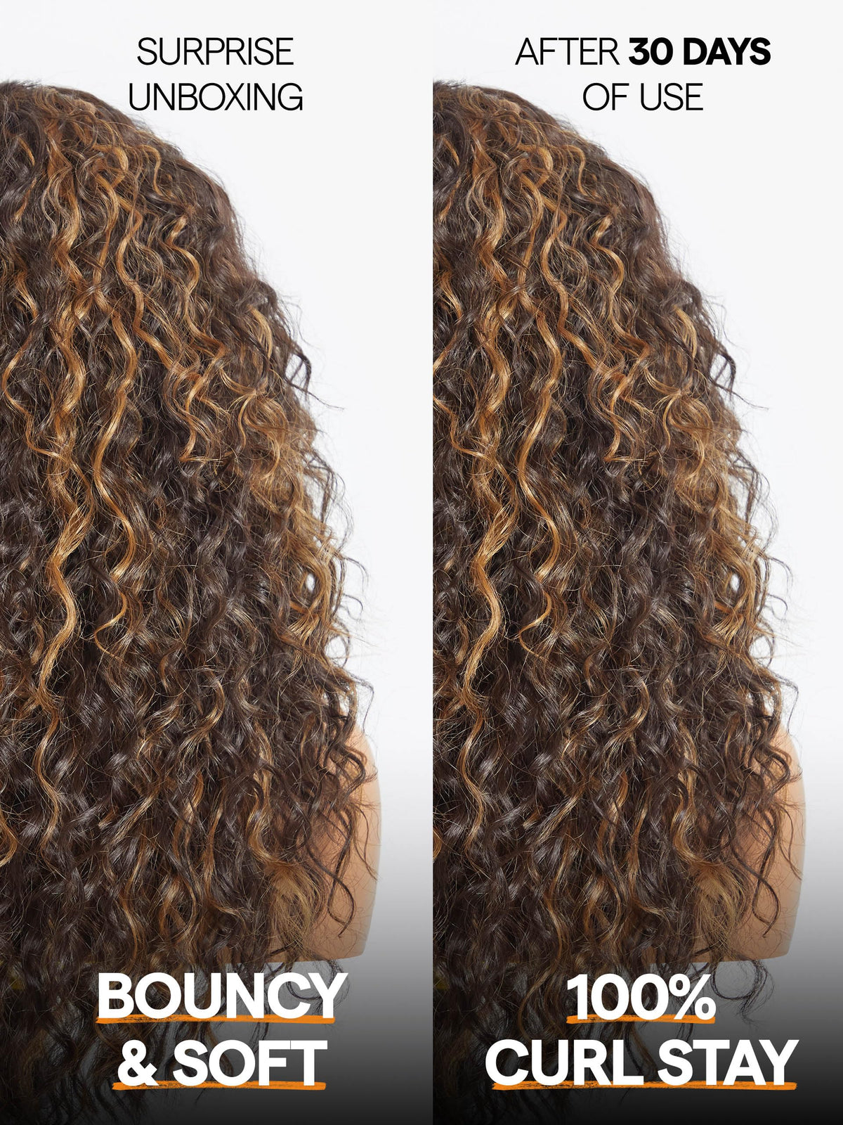GORGIUS Veralux natural highlight curls look vibrant under any lighting conditions for photos.