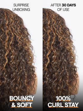 GORGIUS Veralux natural highlight curls look vibrant under any lighting conditions for photos.
