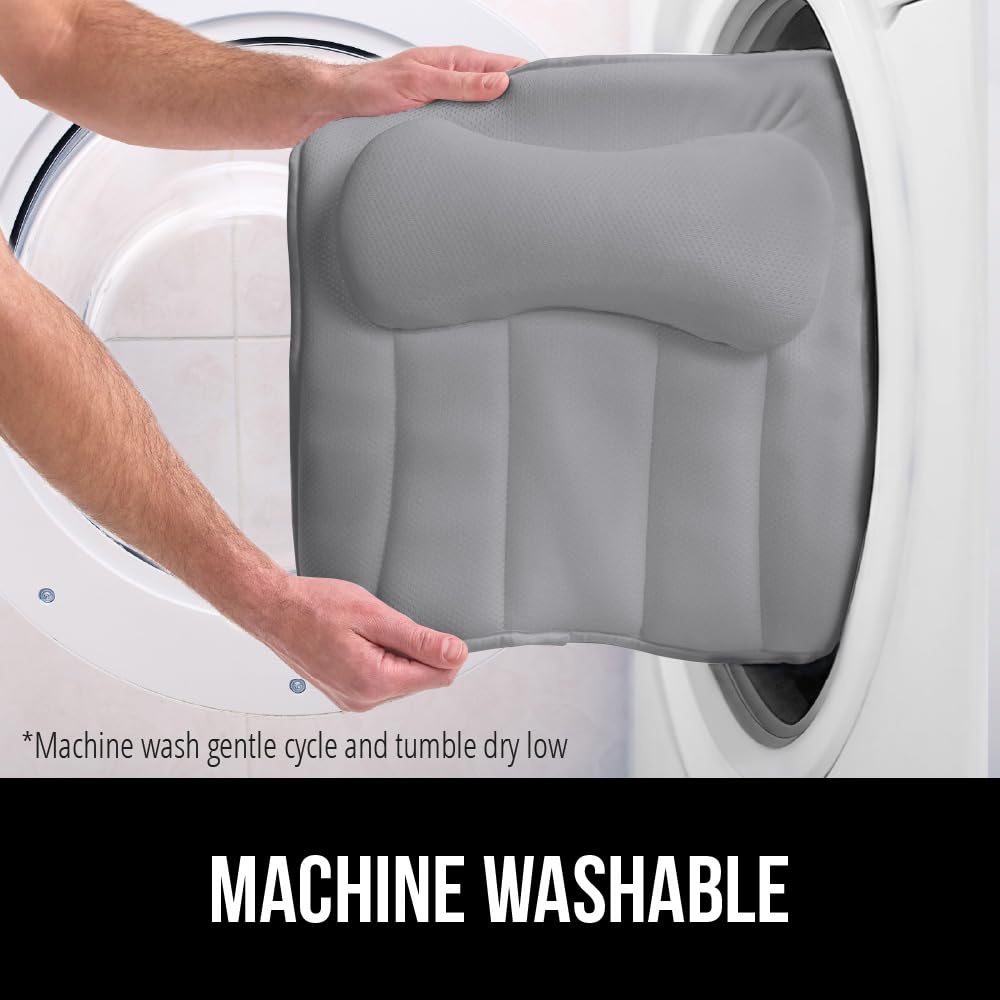 GORILLA GRIP built-in hanging hook on the bath pillow