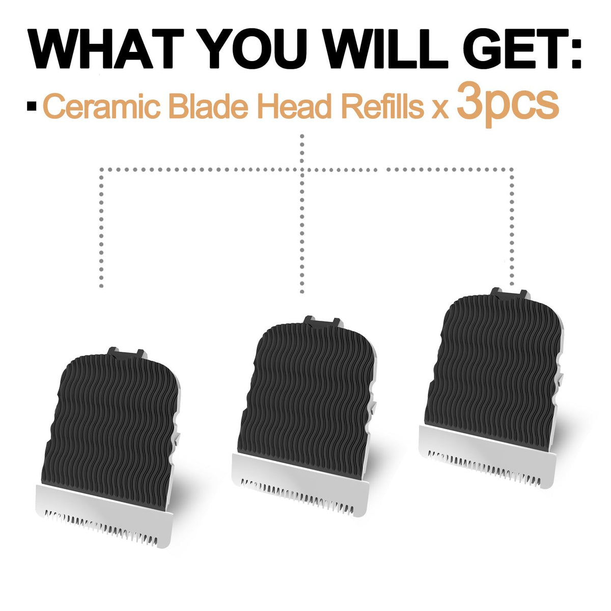 GORLENT three-blade set restores trimmer efficiency and comfort