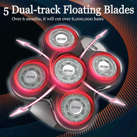 GORLENT 5 dual-track blades close-up deliver efficient shaving