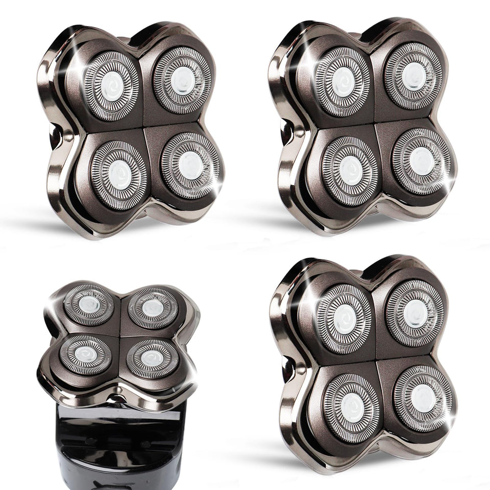 GORLENT Pro4 replacement head front view for a close, comfortable shave.
