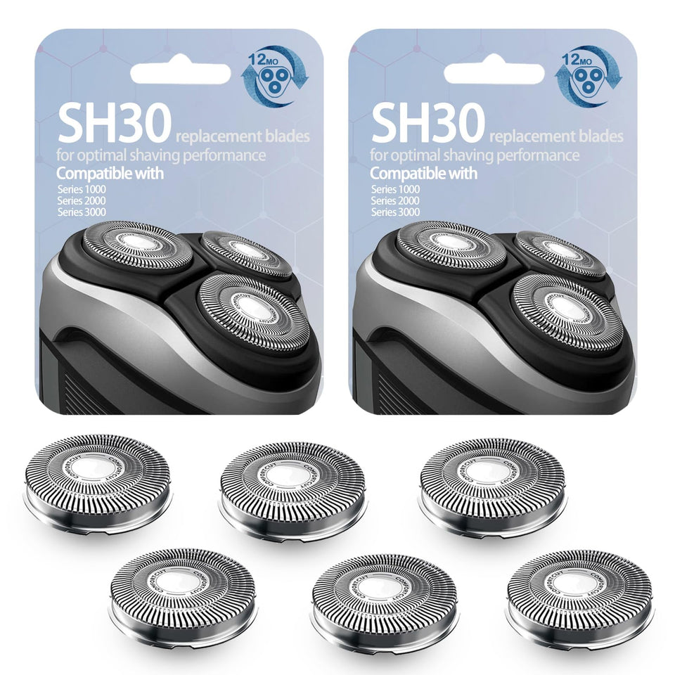 GORLENT SH30-52 replacement blades with dual-ring edges for smoother first-pass shaving