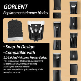 GORLENT snap-in design cartridge enables quick, tool-free blade replacement
