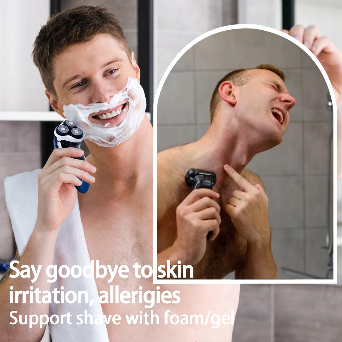 GORLENT titanium-coated shaving head provides durable, precise cutting