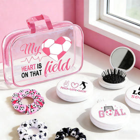 Goroovr pink soccer hair ties ideal for team hairstyles