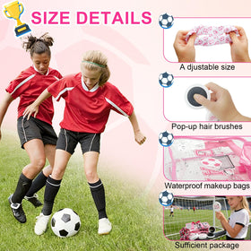 Goroovr pink soccer pattern design adds festive party vibe