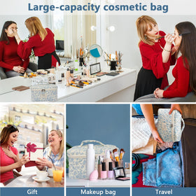 Gosect floral makeup bag is a gift-ready travel accessory with a feminine touch.