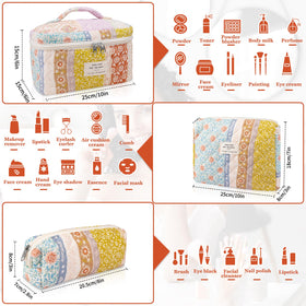 Gosect makeup bag set medium size suited for skincare and daily essentials.