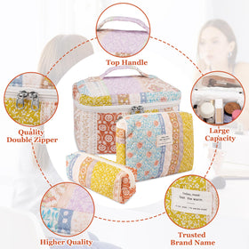 Gosect makeup bag set small size ideal for travel and organizing minis.